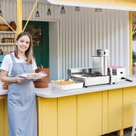 Commercial Automatic Donuts Making Machine Doughnut Maker 4 Rows 240 PCS/H (Option: silver)